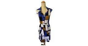 Diane Von Furstenberg Vestidos Castaño Blanco Azul 