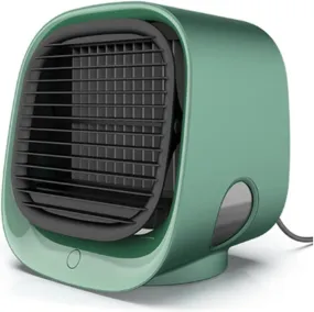FJVJBNN Aire acondicionado pequeño ventilador de aire acondicionado mini portátil enfriador de aire simple (color: verde)