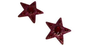 Pendientes Yves Saint Laurent Roja Fucsia 